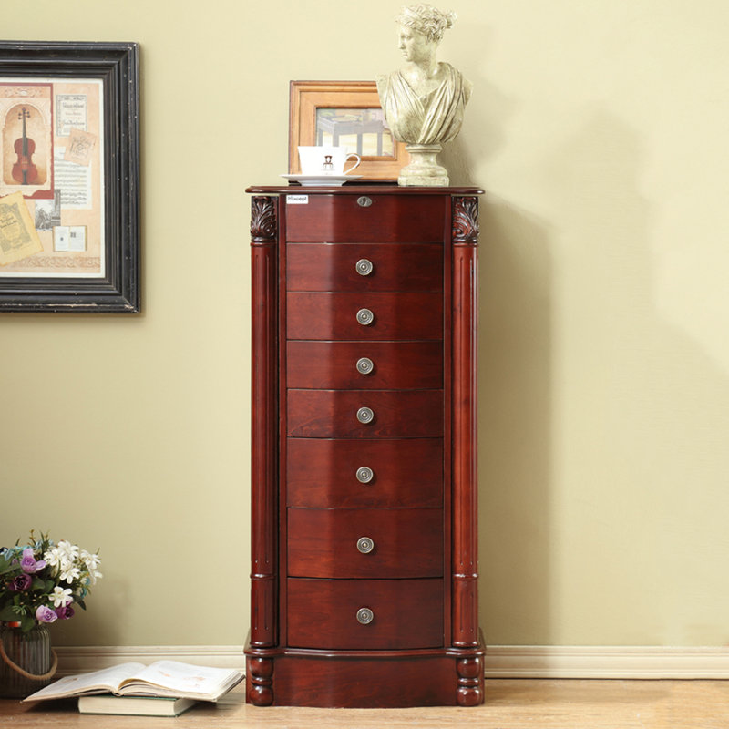 Mixcept Cherry Free Standing Jewelry Armoire with Mirror & Reviews